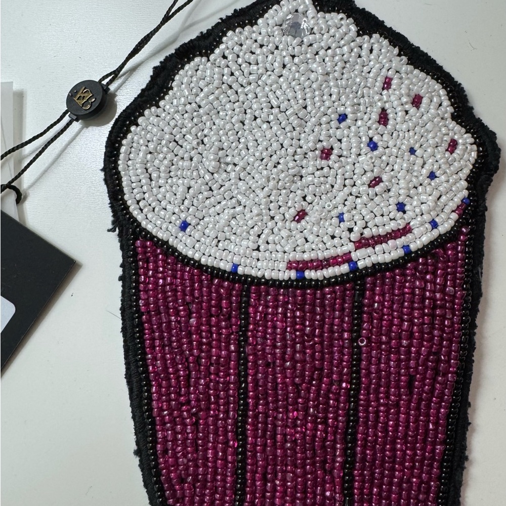 Beaded Cupcake Design Coin Purse